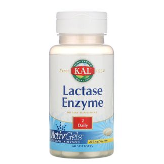 KAL, Lactase Enzyme, 125 mg, 60 Softgels