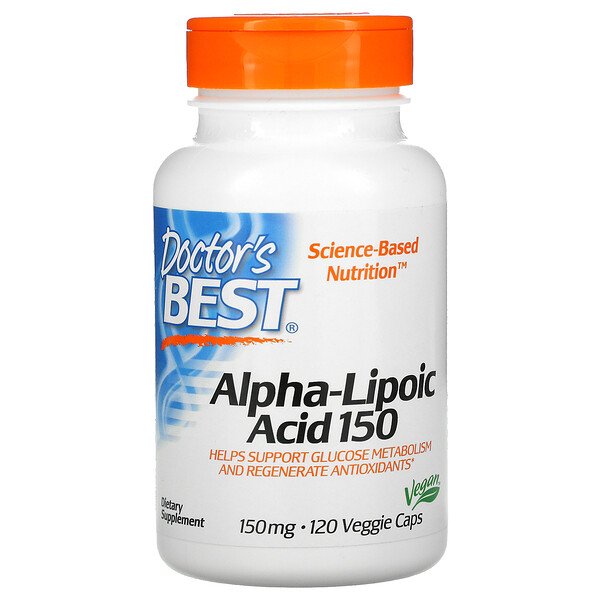 Doctor's Best, Alpha-Lipoic Acid, 150 mg, 120 Veggie Caps 1 Doctor's Best, Alpha-Lipoic Acid, 150 mg, 120 Veggie Caps
