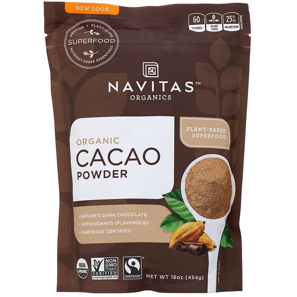Navitas Organics, Organic Cacao Powder, 16 oz (454 g) 1 Navitas Organics, Organic Cacao Powder, 16 oz (454 g)
