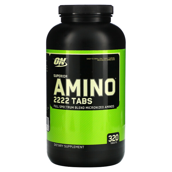 Optimum Nutrition, Superior Amino 2222 Tabs, 320 Tablets 1 Optimum Nutrition, Superior Amino 2222 Tabs, 320 Tablets