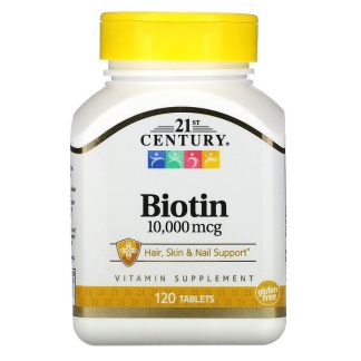 21st Century, Biotin, 10,000 mcg, 120 Tablets
