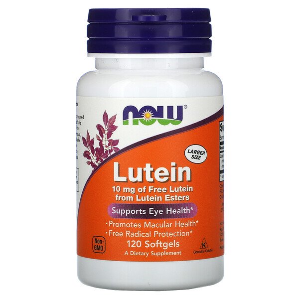 NOW Foods, Lutein, 10 mg, 120 Softgels 1 NOW Foods, Lutein, 10 mg, 120 Softgels