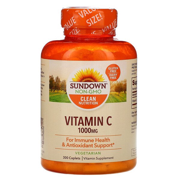 Sundown Naturals, Vitamin C, 1,000 mg, 300 Caplets 1 Sundown Naturals, Vitamin C, 1,000 mg, 300 Caplets