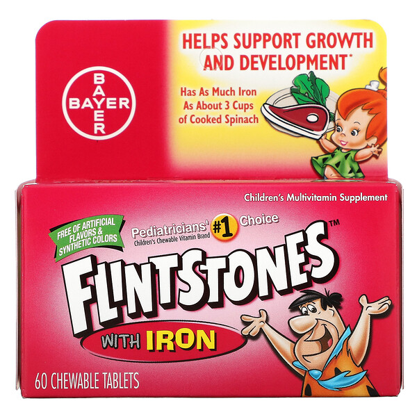 Flintstones, Children's Multivitamin with Iron, Fruit Flavors, 60