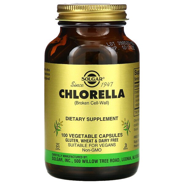 Solgar, Chlorella (Broken Cell-Wall), 100 Vegetable Capsules 1 Solgar, Chlorella (Broken Cell-Wall), 100 Vegetable Capsules