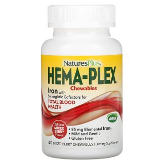 NaturesPlus, Hema-Plex, Mixed Berry, 60 Chewables