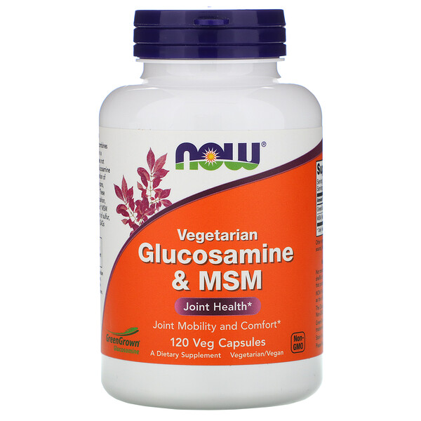 NOW Foods, Vegetarian Glucosamine & MSM, 120 Veg Capsules 1 NOW Foods, Vegetarian Glucosamine & MSM, 120 Veg Capsules
