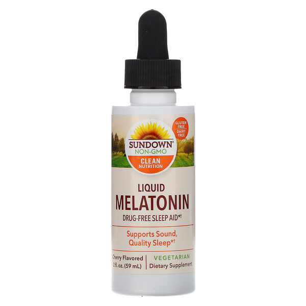Sundown Naturals, Liquid Melatonin, Cherry Flavored, 2 fl oz (59 ml) 1 Sundown Naturals, Liquid Melatonin, Cherry Flavored, 2 fl oz (59 ml)