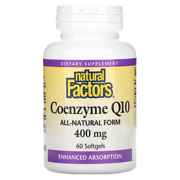 Natural Factors, Coenzyme Q10, 400 mg, 60 Softgels 1 Natural Factors, Coenzyme Q10, 400 mg, 60 Softgels