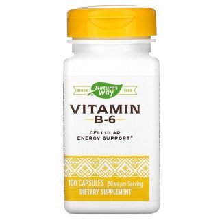 Nature's Way, Vitamin B-6, 50 mg, 100 Capsules