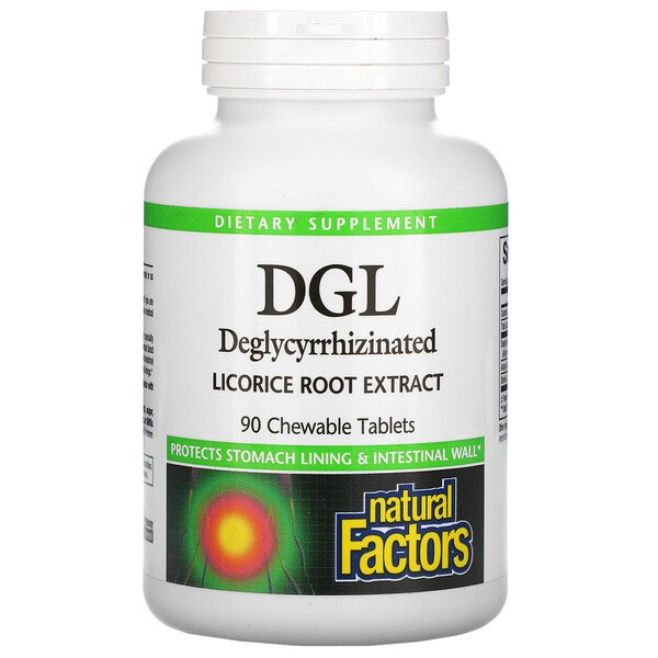 Natural Factors, DGL, Deglycyrrhizinated Licorice Root Extract, 90 Chewable Tablets 1 Natural Factors, DGL, Deglycyrrhizinated Licorice Root Extract, 90 Chewable Tablets