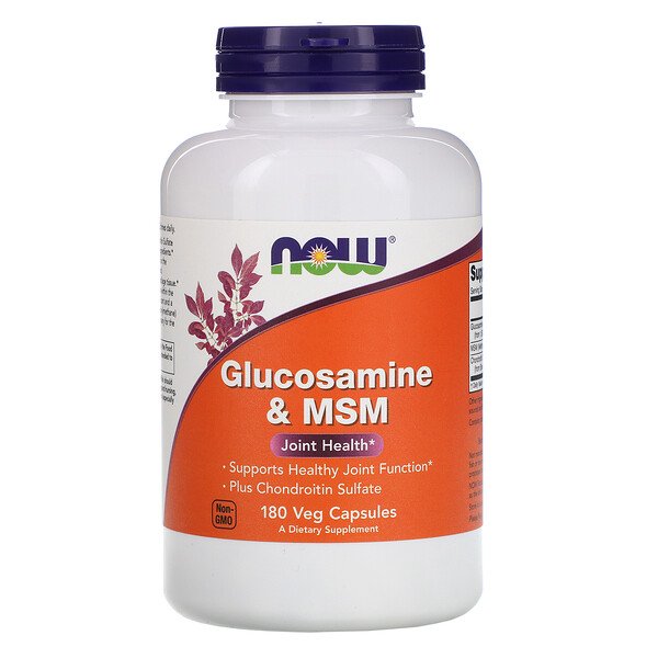 NOW Foods, Glucosamine & MSM, 180 Veg Capsules 1 NOW Foods, Glucosamine & MSM, 180 Veg Capsules