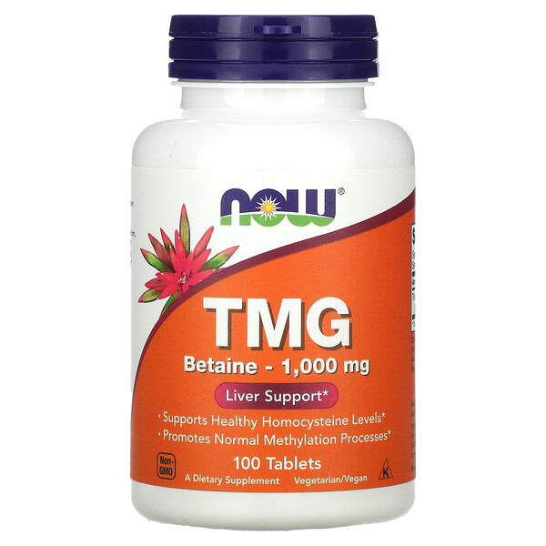NOW Foods, TMG, 1,000 mg, 100 Tablets 1 NOW Foods, TMG, 1,000 mg, 100 Tablets