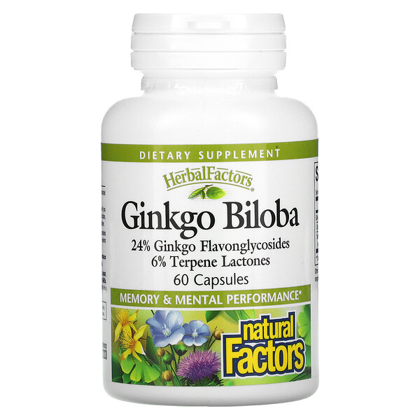 Natural Factors, Ginkgo Biloba, 60 Capsules 1 Natural Factors, Ginkgo Biloba, 60 Capsules