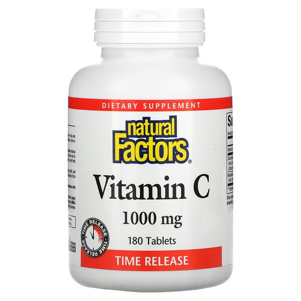 Natural Factors, Vitamin C, Time Release, 1,000 mg, 180 TabletsSingapore