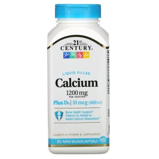 21st Century, Liquid Filled Calcium Plus D3, 600 mg, 90 Rapid Release Softgels