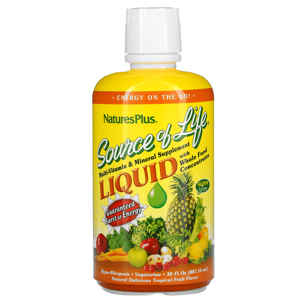 NaturesPlus, Source of Life, Liquid MultiVitamin & Mineral Supplement