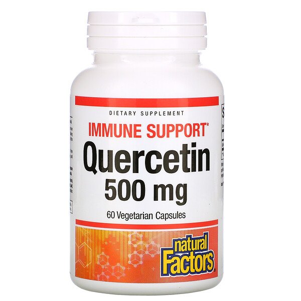 Natural Factors, Quercetin, 500 mg, 60 Vegetarian Capsules 1 Natural Factors, Quercetin, 500 mg, 60 Vegetarian Capsules