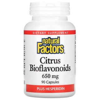 Natural Factors, Citrus Bioflavonoids Plus Hesperidin, 650 mg, 90 Capsules