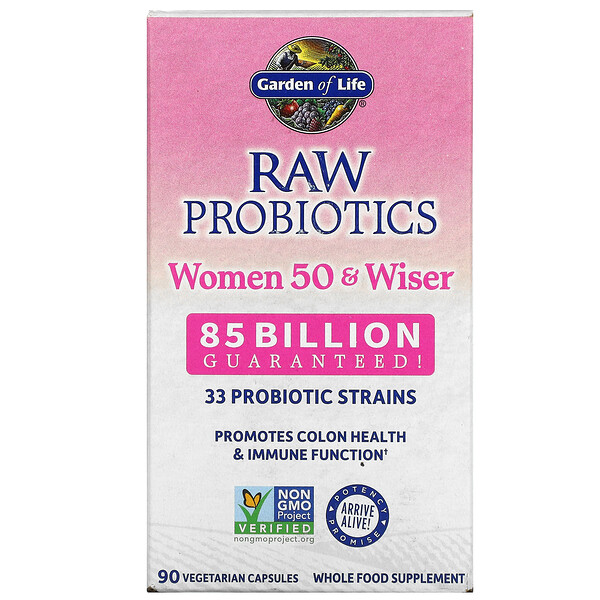 Garden of Life, RAW Probiotics, Women 50 & Wiser, 85 Billion , 90 Vegetarian Capsules 1 Garden of Life, RAW Probiotics, Women 50 & Wiser, 85 Billion , 90 Vegetarian Capsules