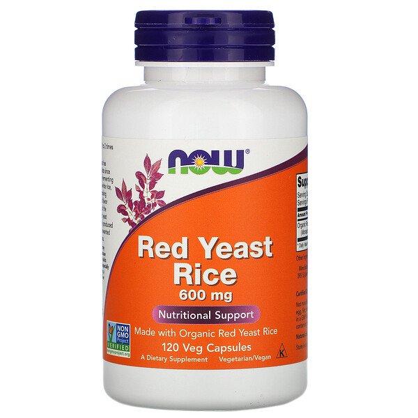 NOW Foods, Red Yeast Rice, 600 mg, 120 Veg Capsules 1 NOW Foods, Red Yeast Rice, 600 mg, 120 Veg Capsules