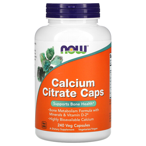 NOW Foods, Calcium Citrate Caps, 240 Veg Capsules 1 NOW Foods, Calcium Citrate Caps, 240 Veg Capsules