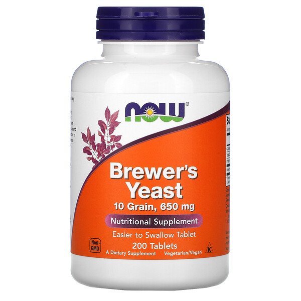 NOW Foods, Brewer's Yeast, 200 Tablets 1 NOW Foods, Brewer's Yeast, 200 Tablets
