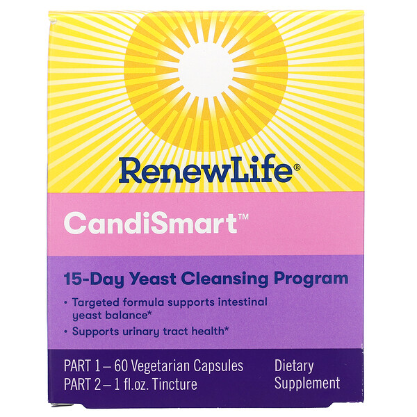 Renew Life, CandiSmart, 15-Day Yeast Cleansing Program, 2 Part Program 1 Renew Life, CandiSmart, 15-Day Yeast Cleansing Program, 2 Part Program