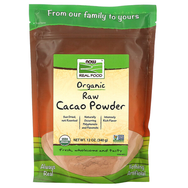 NOW Foods, Real Food, Organic Raw Cacao Powder, 12 oz (340 g) 1 NOW Foods, Real Food, Organic Raw Cacao Powder, 12 oz (340 g)