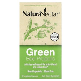 NaturaNectar, Green Bee Propolis, 60 Vegetable Capsules