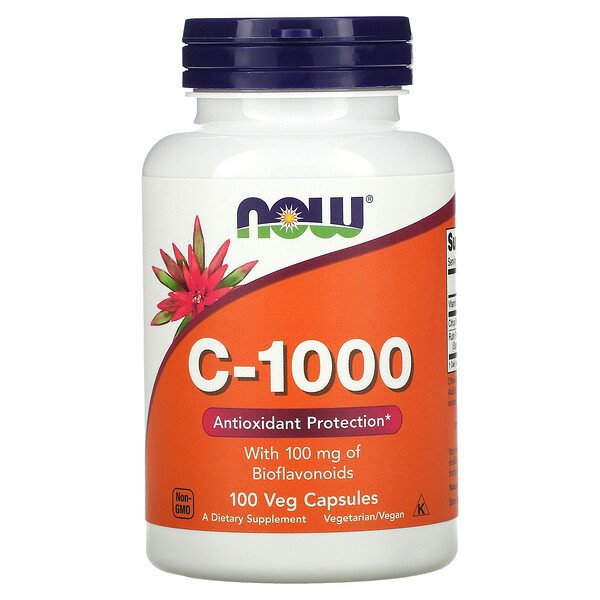 NOW Foods, C-1000 with Bioflavonoids, 100 Veg Capsules 1 NOW Foods, C-1000 with Bioflavonoids, 100 Veg Capsules