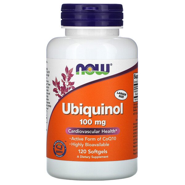 NOW Foods, Ubiquinol, 100 mg, 120 Softgels 1 NOW Foods, Ubiquinol, 100 mg, 120 Softgels