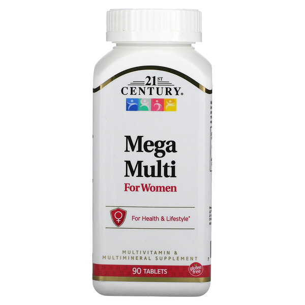 21st Century, Mega Multi for Women, 90 Tablets 1 21st Century, Mega Multi for Women, 90 Tablets