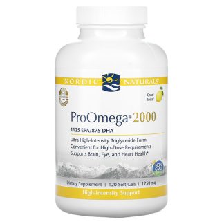 Nordic Naturals, ProOmega 2000, Lemon, 1,250 mg, 120 Soft Gels