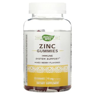 Nature's Way, Zinc Gummies, Mixed Berry , 11 mg, 120 Gummies