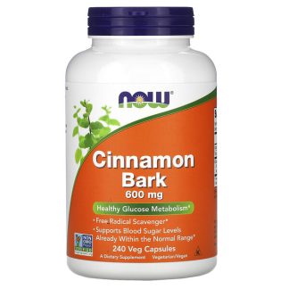 NOW Foods, Cinnamon Bark, 600 mg, 240 Veg Capsules
