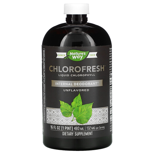 Nature's Way, Chlorofresh, Liquid Chlorophyll, Unflavored, 16 fl oz (480 ml) 1 Nature's Way, Chlorofresh, Liquid Chlorophyll, Unflavored, 16 fl oz (480 ml)