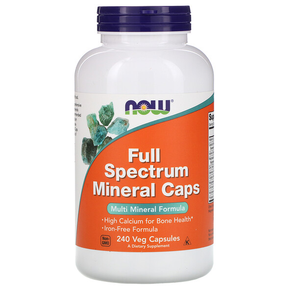 NOW Foods, Full Spectrum Minerals Caps, 240 Veg Capsules 1 NOW Foods, Full Spectrum Minerals Caps, 240 Veg Capsules