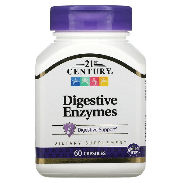 21st Century, Digestive Enzymes, 60 Capsules 1 21st Century, Digestive Enzymes, 60 Capsules