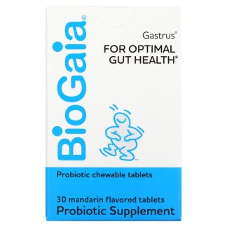 BioGaia, Gastrus For Optimal Gut Health, Mandarin, 30 Chewable Tablets