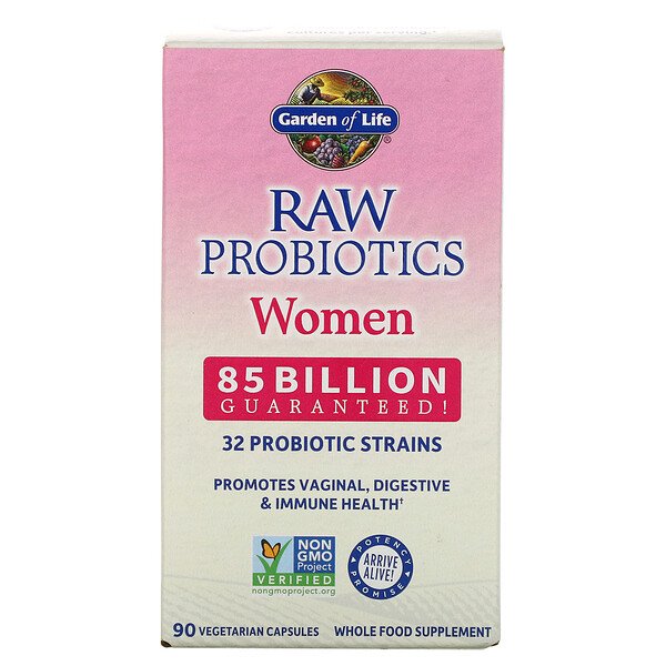 Garden of Life, RAW Probiotics, Women, 85 Billion, 90 Vegetarian Capsules 1 Garden of Life, RAW Probiotics, Women, 85 Billion, 90 Vegetarian Capsules