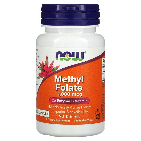 NOW Foods, Methyl Folate, 1,000 mcg, 90 Tablets 1 NOW Foods, Methyl Folate, 1,000 mcg, 90 Tablets
