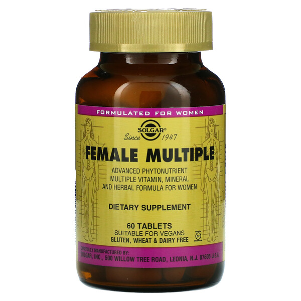Solgar, Female Multiple, 60 Tablets 1 Solgar, Female Multiple, 60 Tablets