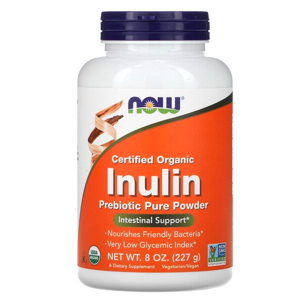 NOW Foods, Certified Organic Inulin, Prebiotic Pure Powder, 8 oz (227 g) 1 NOW Foods, Certified Organic Inulin, Prebiotic Pure Powder, 8 oz (227 g)