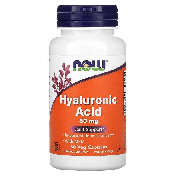 NOW Foods, Hyaluronic Acid, 50 mg, 60 Veg Capsules 1 NOW Foods, Hyaluronic Acid, 50 mg, 60 Veg Capsules