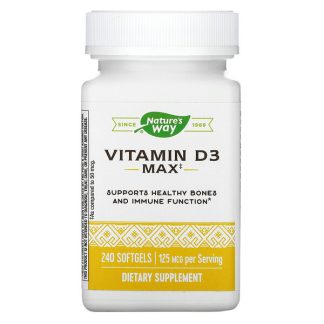 Nature's Way, Vitamin D3, 125 mcg, 240 Softgels