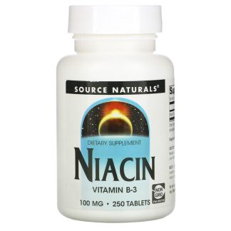 Source Naturals, Niacin, 100 mg, 250 Tablets