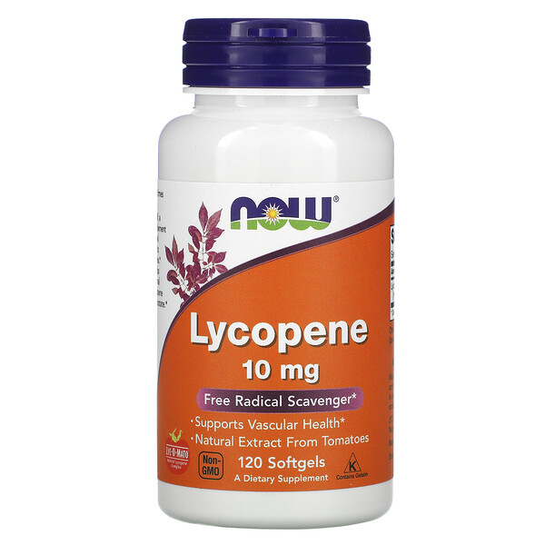 NOW Foods, Lycopene, 10 mg, 120 Softgels 1 NOW Foods, Lycopene, 10 mg, 120 Softgels