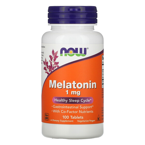 NOW Foods, Melatonin, 1 mg, 100 Tablets 1 NOW Foods, Melatonin, 1 mg, 100 Tablets