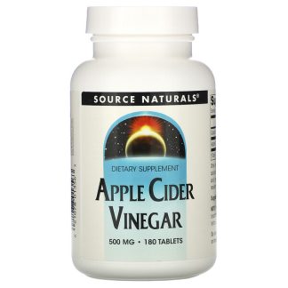 Source Naturals, Apple Cider Vinegar, 500 mg, 180 Tablets